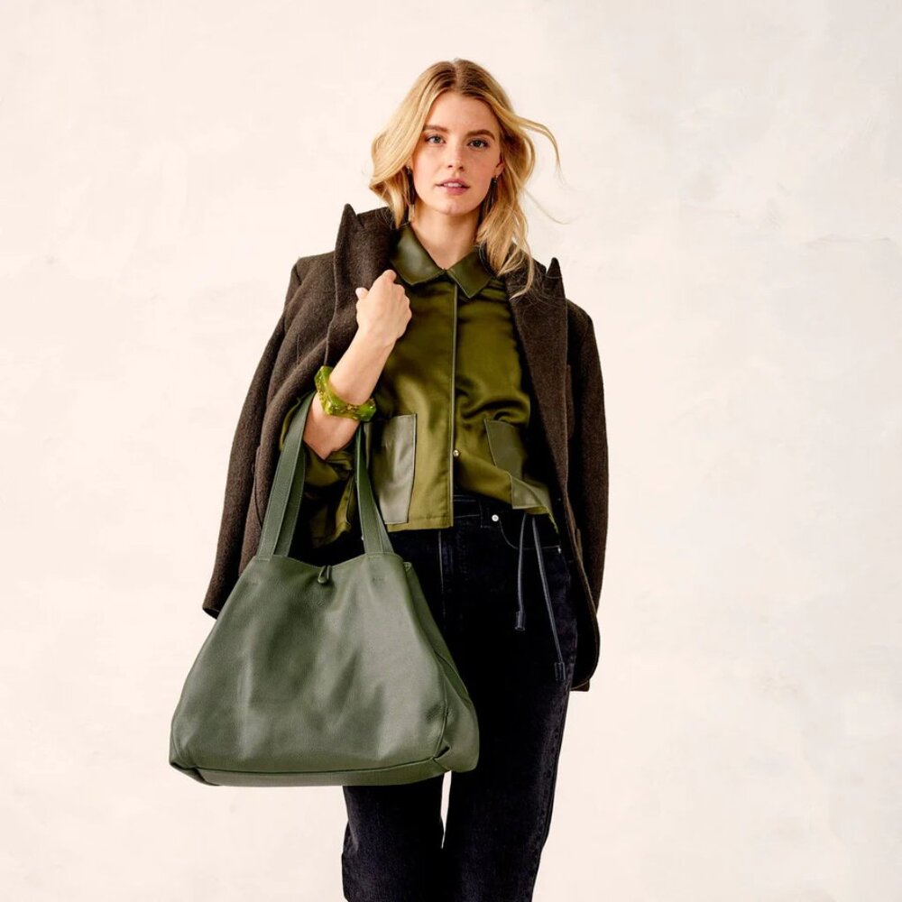Vera Bradley Hathaway Tote Bag in Bronze Green - Picture 7 of 8